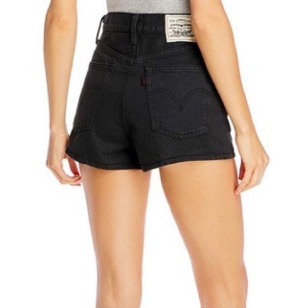 Levis Wellthread Collection Ribcage Black Denim Shorts - Picture 4 of 4
